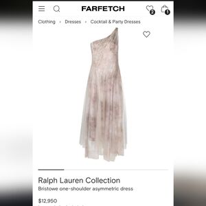 Bristowe One-Shoulder Asymmetric Embellished Cocktail Dress MSRP 12950$